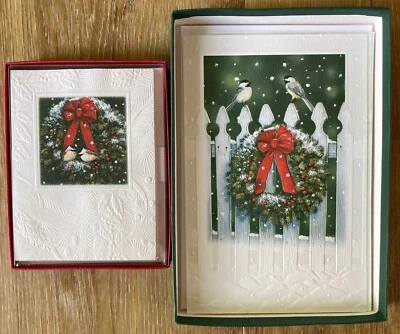 Tarjetas de Navidad Pumpernickel Press Chickadees de Jack Williams 5 grandes 5 pequeñas Foto 1 de 2