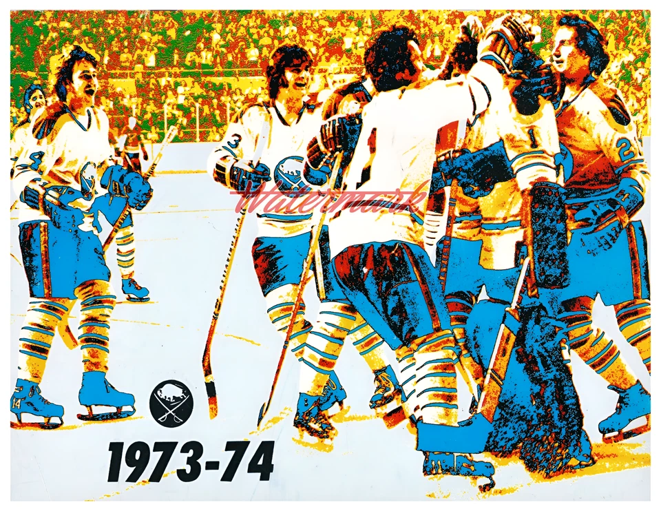 1973-74 NHL Buffalo Sabres French Connection arte reimpresión 8 1/2 X 11 foto foto foto foto Foto 1 de 1