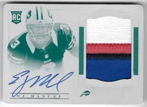 EJ MANUEL 2013 PANINI NATIONAL TREASURES ROOKIE AUTO PATCH PRINTING PLATE #1/1! - Picture 1 of 1