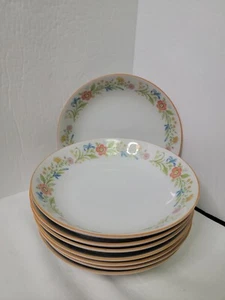 Castlecourt Fine China Flower Garden 7.5" Soup Bowls Set Of 8 - Picture 1 of 3