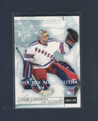 2002-03 Upper Deck Mask Collection Teammates # 56 Dan Blackburn Jason LaBarbera - Image 1 of 2
