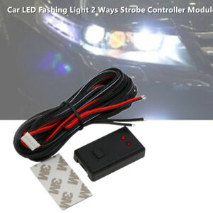 Car LED Light Flash Strobe Controller Box Flasher Module 2 Ways 12V/24V +Sticker