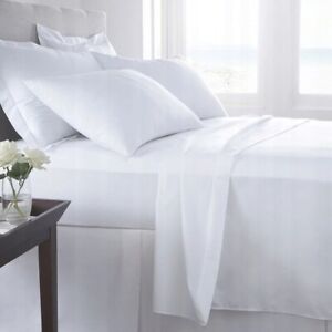Hotel Pension Bettlaken ohne Gummizug Betttuch  Reise Damast Baumwolle Laken
