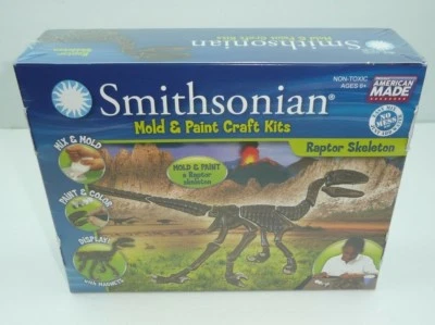 Smithsonian Raptor Esqueleto Molde y Pintura Artesanía Kit Dinosaurio Velociraptor Fabricante Foto 1 de 3