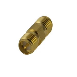 RP-SMA Female to RP-SMA Female Adaptor WiFi Cable Barrel Nickel/Gold Plated - Zdjęcie 1 z 3