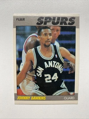 1987-88 Fleer 27 Johnny Dawkins San Antonio Spurs Basketball Card - Image 1 of 2