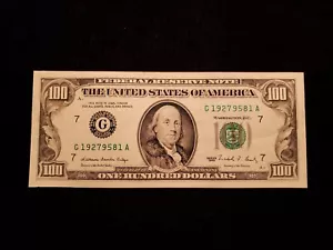 1988 $100 FRN FEDERAL RESERVE NOTE - (G) CHICAGO, ILLINOIS LOT#CA163 - Picture 1 of 8