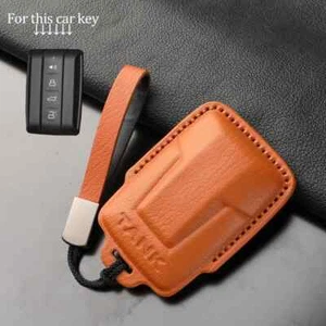 Goatskin car Remote control key case for Tank 300  Tank 400 Tank 500 Tank 700 - Picture 1 of 24