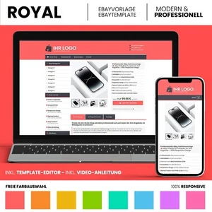 eBay Vorlage Pro + Editor • eBay Template 100% Responsive Auktionsvorlage - Bild 1 von 13