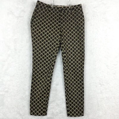 Banana Republic 女式裤子 Camden Fit 提花踝金色黑色钻石 0 — 第 1/4 张图片