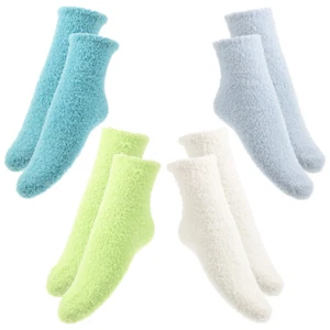 4 Pairs of Slipper Socks Women Floor Socks Thermal Bed Socks Thick Warm Winter - Picture 1 of 12