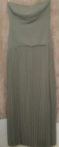 Vestido Park & Fifth Daphne True Sage/Verde Largo Completo Talla Mediana $300 - Imagen 1 de 11
