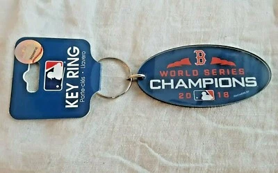 BOSTON RED SOX WORLD SERIES CHAMPIONS 2018 KEYCHAIN ACRYLIC NWT BASEBALL MLB - Image 1 of 4