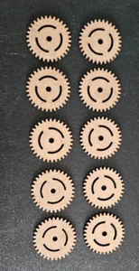 Engranajes de madera engranajes Steampunk corte láser paquete de 10 MOD1 - Imagen 1 de 1