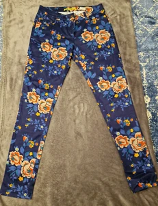 Johnnie B Girls Women’s Size 30R Floral Trousers Jeans Cotton - Picture 1 of 7