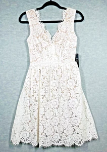 Lulus Love Swept Lace Midi Dress XS Cocktail Romantic Coastal Beach Wedding NWT - Picture 1 of 15