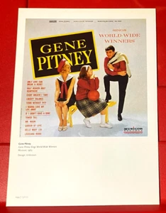 Gene Pitney Sings World-Wide Winners Album Cover Art PICTURE/PRINT 7.5" x 5.5" - Picture 1 of 3