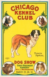 13638.Decor Poster print.Room Wall art design.Chicago Dog Show.Pet Vet office - Picture 1 of 1