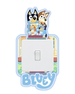 Bluey SWITCH SURROUND Wall Sticker STICKER DECAL KIDS BOYS GIRLS ROOM - Picture 1 of 1