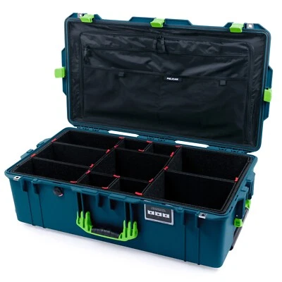 Indigo Blue & Lime Green Pelican 1615 case. TrekPak Dividers & Combo lid pouch. - Image 1 of 4