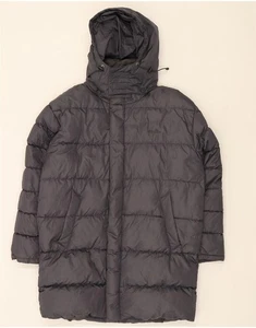 ELLESSE Mens Hooded Padded Coat UK 38 Medium Grey Polyester BA02 - Picture 1 of 3
