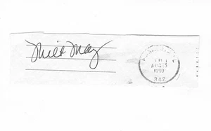 SIGNED 3x5 INDEX CARD OF MILT MAY!! GREAT AUTOGRAPH!! - Picture 1 of 1