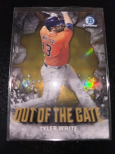 Bowman 2016 cromo dorado fuera del juego ref Tyler blanco 33/50 Houston Astros - Imagen 1 de 2