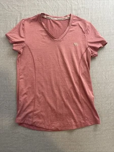 Aeropostale Sport Shirt Damen Small Kurzarm Activewear Pfirsich V-Ausschnitt - Bild 1 von 7