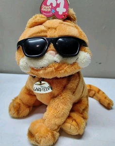 TY Beanie Baby Cool Cat Garfield with Sunglasses Stuffed Animal Plush 2004 w/Tag - Picture 1 of 10