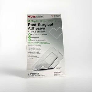 Mepilex Border Post-Op Adhesive Dressing 4"x 8" 2 DRESSINGS 11/25 New sealed - Picture 1 of 2