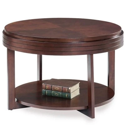 Leick Favorite Finds Round Wood Coffee Table in Chocolate Cherry - Image 1 of 3
