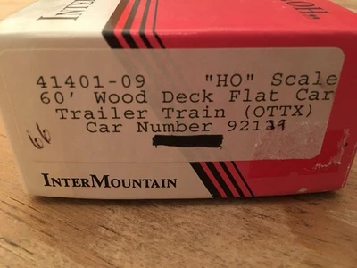 HO Intermountain Trailer Train 60’ Wood Deck Flat Car Unassembled Kit TTX #92129 - Image 1 of 4