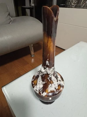 Vase Soliflore Marron Et Écume  Blanche  Blanche - Photo 1/4