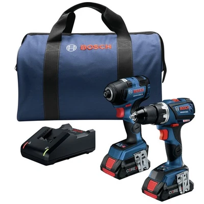 Bosch GXL18V-238B25-RT 18V Li-Ion 2-Tool Combo Kit (4 Ah) Certified Refurbished - Image 1 of 4