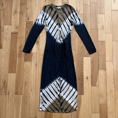 YOUNG FABULOUS & BROKE YFB Bennet Long Sleeve Ombre Tie Dye Dress Bodycon Size S - Image 1 of 4