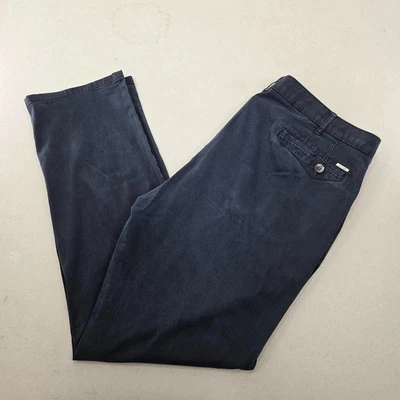 Meyer Trousers Chino Men's W40 L34 Modern Comfort Stretch Smart Blue Dublin — 第 1/4 张图片
