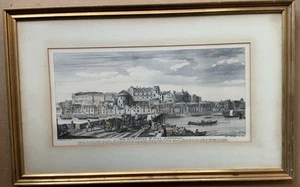 Antique Hand-Colored Engraving “Vue du Château Royal d’Amboise” J. Rigaud Framed - Picture 1 of 12