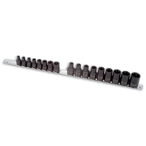 Laser Tools Impact Inverted Torx Star Socket Set 3/8d 1/2D 17pc E5 To E24 3930 - Image 1 of 1