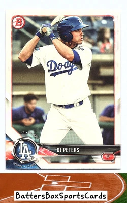 2018 Bowman #BP31 DJ Peters Prospects - Image 1 of 2