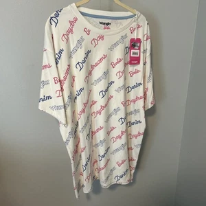 Camiseta Wrangler Blanca/Multi Barbie Novio Para Mujer Talla Pequeña Nueva Con Etiquetas - Imagen 1 de 7