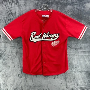 VTG Steve Yzerman #19 Detroit Red Wings NHL Baseball Stitched Jersey Large RARE - Picture 1 of 15
