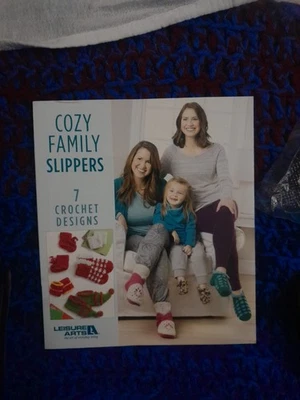 Leisure Arts Cozy Family Slippers 7 Crochet Designs # 6694 - Image 1 of 4