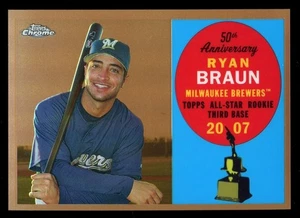 2008 Topps Chrome 50 aniversario All Rookie Team refractor de cobre Ryan Braun/100 - Imagen 1 de 2