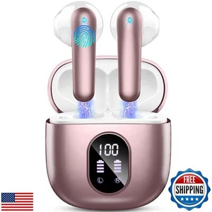 Wireless Earbud Bluetooth 5.3 Headphones 50H Playtime Stereo Bass Ear Buds, i - Picture 1 of 5