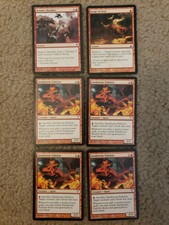 6 Mtg Nm/Lp Red 4x Sandstorm Eidolon/ Seismic Shudder/ Surge Of Zeal