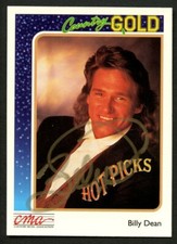 Billy Dean #4 signed autograph auto 1992 CMA Country Gold Music Trading Card