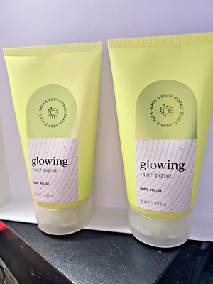 2 Bath & Body Works GLOWING with Fruit Enzymes Body Polish 8oz NEW - Image 1 of 3