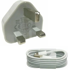 Enchufe cargador CE 100 % genuino / cable de sincronización USB para Apple iPad iPhone 5 7 8 6 Plus - Imagen 1 de 18