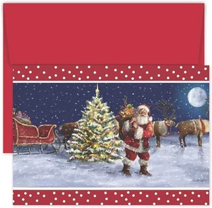 Santa and His Pack 18-Count Boxed Christmas Cards & Envelopes (940500) - Picture 1 of 2