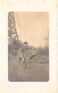 Wilber NE Man out Hunting? Real Photo Postcard - Picture 1 of 2